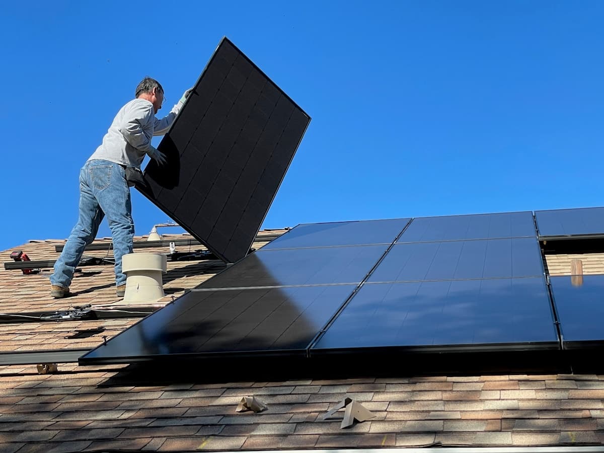 Solar panels on Australian home